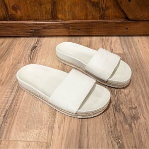 Vince White Slide Sandals - Size 7